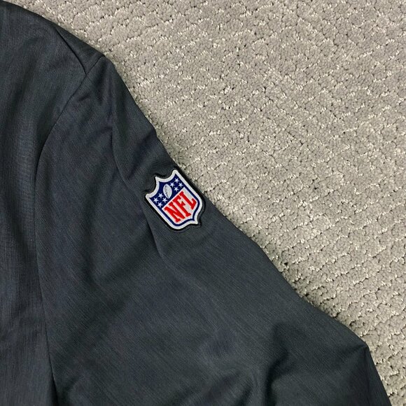 Nike On Field New Orleans Saints 1/4 Zip Pullover Men's Large Black NFL Football - Picture 6 of 11